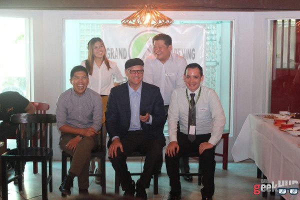 Open Access BPO Executives. Standing (From left to right): May de Guzman (Operations Manager) and Michael Chang (HQ Operations Manager). Seated (From left to right): Arjay Flaviano (Senior Training Manager), Ben Davidowitz (Founder and CEO), and Matthew Narciso (Director of Sales and Marketing)
