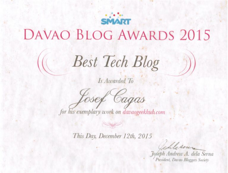 Best Technology Blog 2015 (Best Davao Tech Blog)