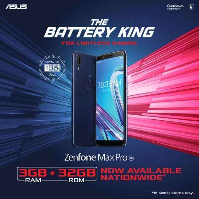 ZenFone Max Pro M1 - 3GB + 32GB Variant Now Available