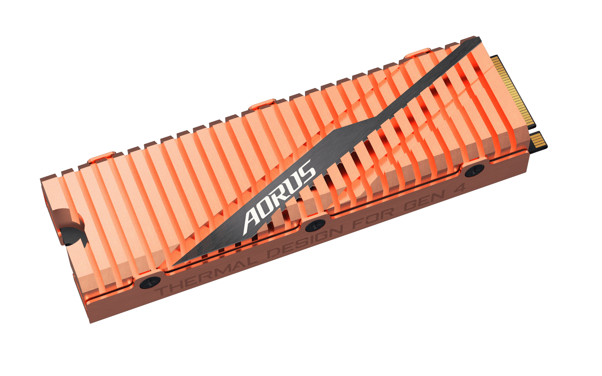 Copper Heatsinks - GIGABYTE Aorus NVMe Gen4 SSD PCIe 4.0