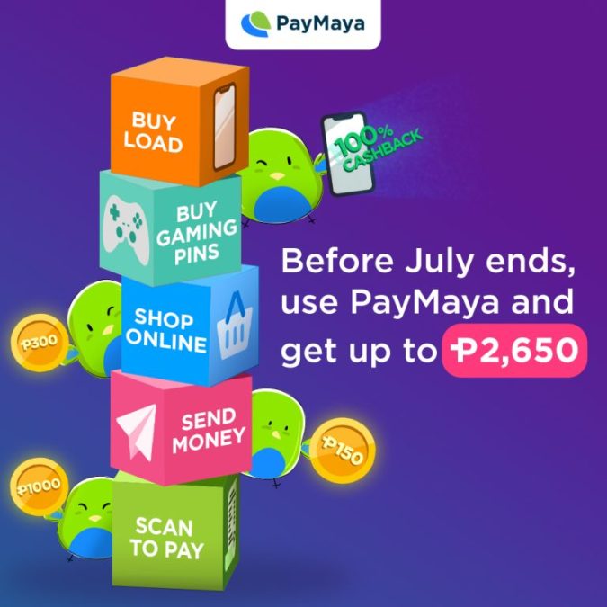 Get up to P2,650 cashback with PayMaya