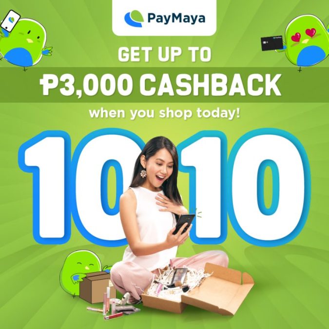 PayMaya 10.10 Cashback Promo