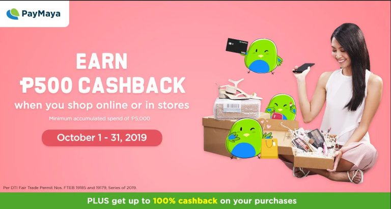 PayMaya Online PHP 500 Cashback