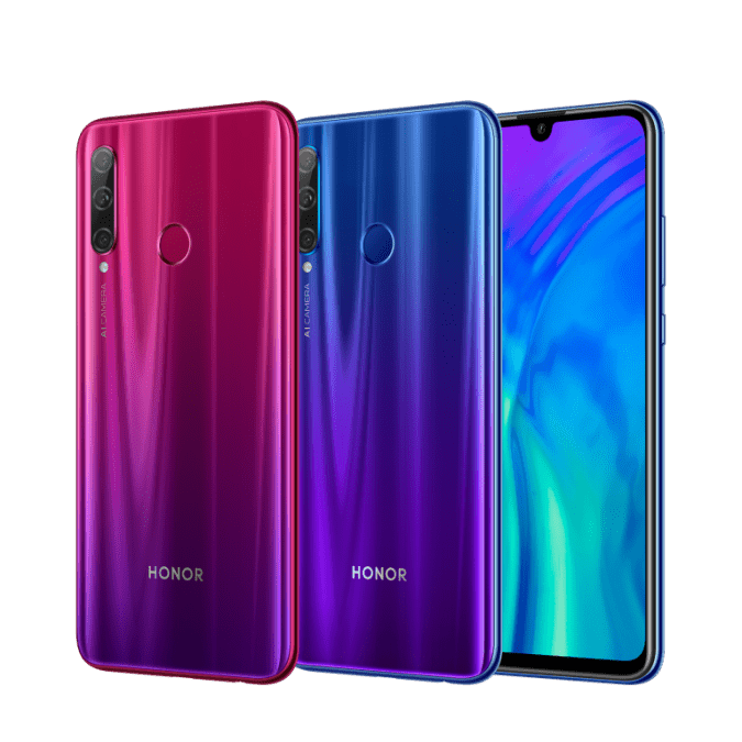 HONOR 20 Lite Phantom Blue and Phantom Red