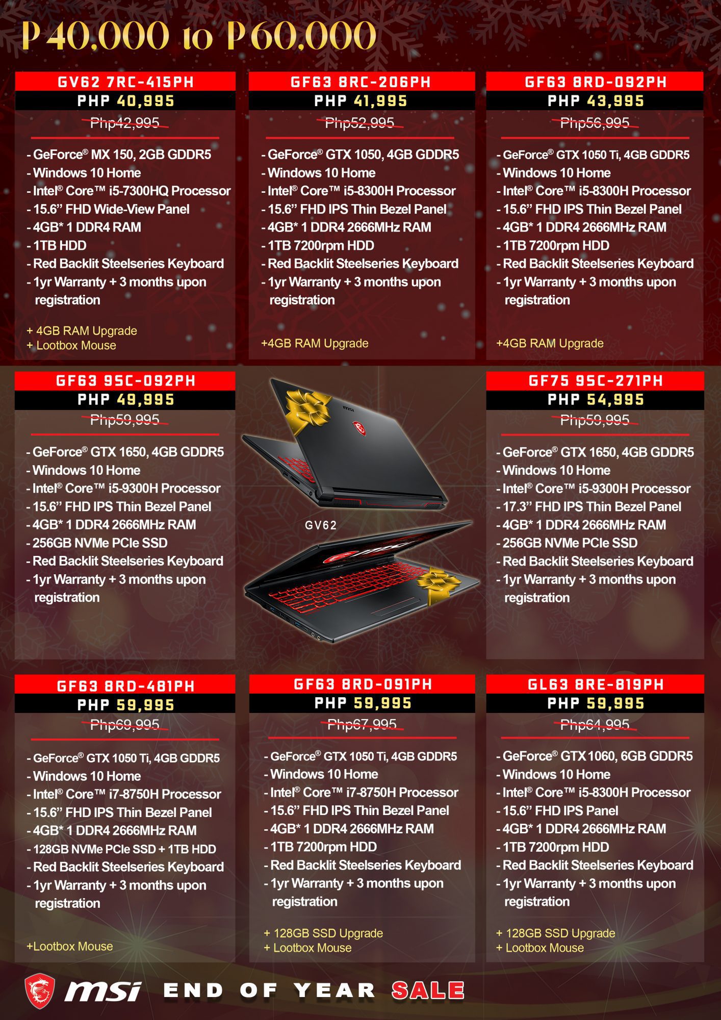 MSI End of Year Sale Promo