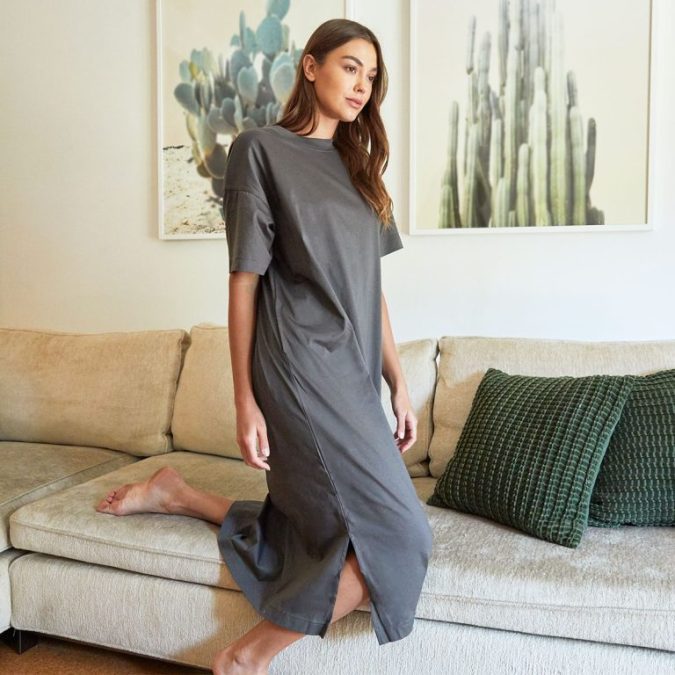 Mercerized Cotton SS Long TDress