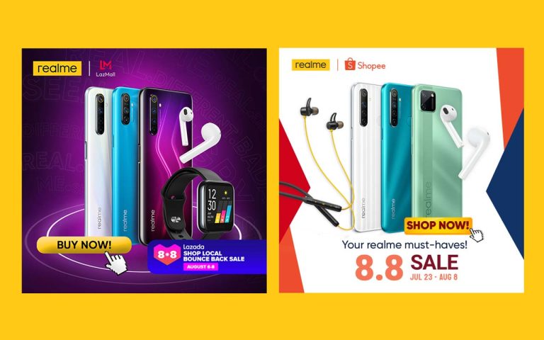 realme Shopee and Lazada 8.8 Sale