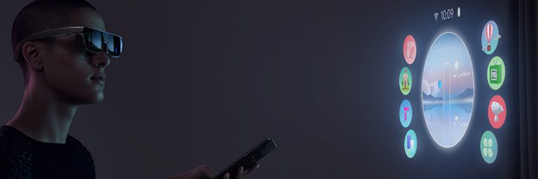 OPPO AR Glass 2021 wearing