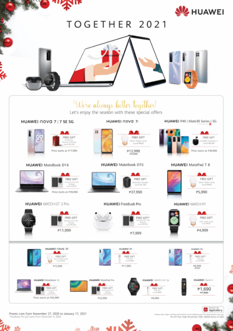 Huawei Together 2021 holiday season bundles