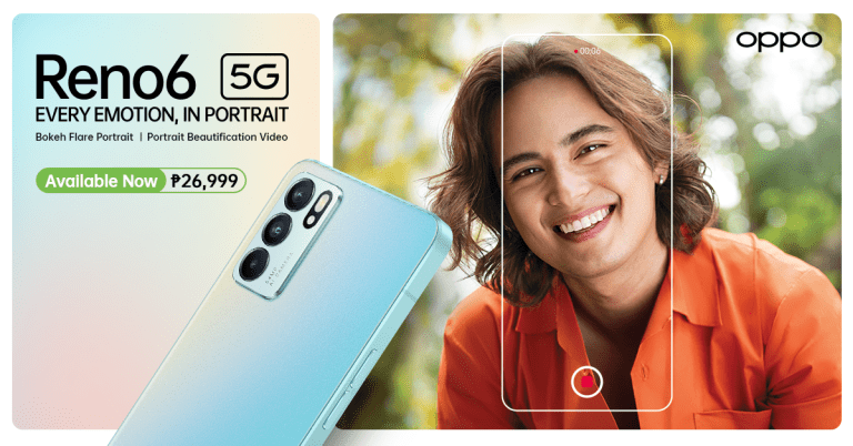 AI Portrait Expert OPPO Reno6 5G Now Available in the Philippines