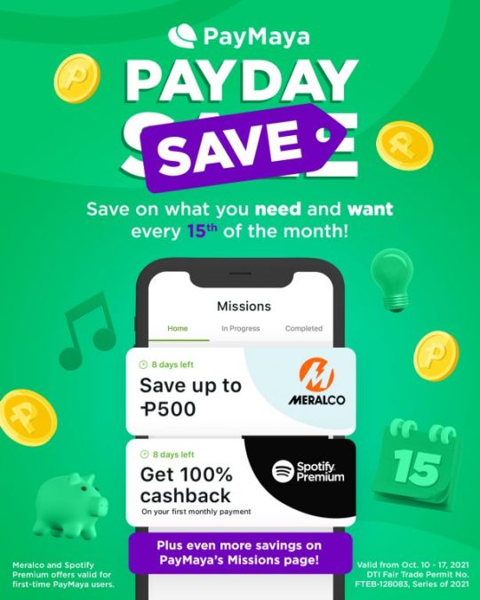 Over ₱1,500 Savings on PayDay Sales with PayMaya PayDay Save