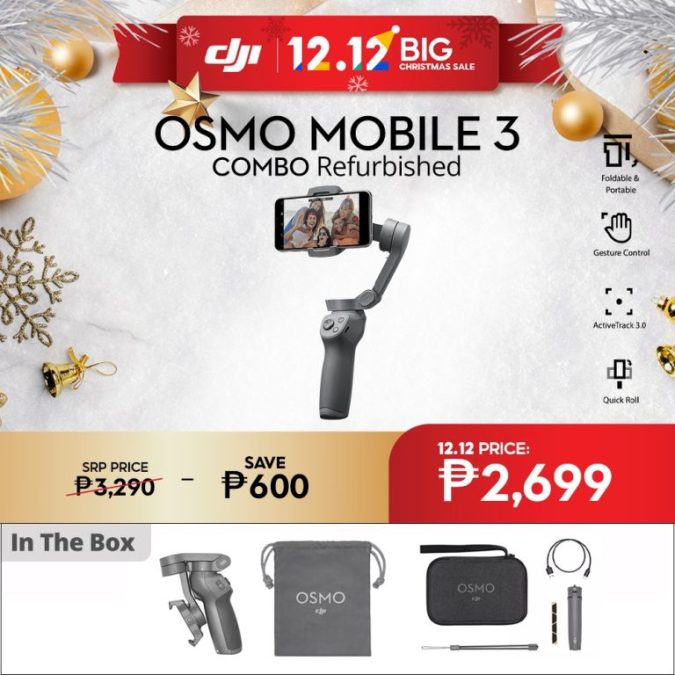 DJI Osmo Mobile 3 Combo Refurbished Shopee