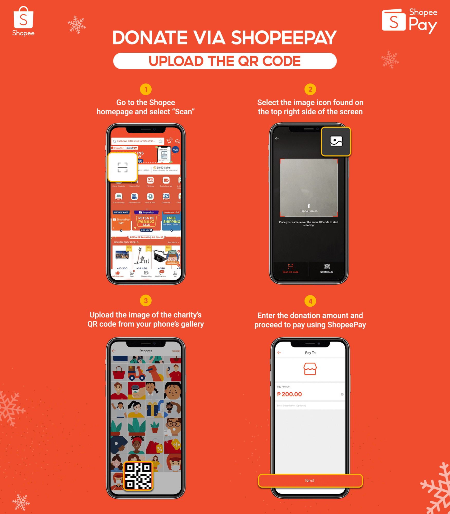 Donate via ShopeePay - Upload QR Code