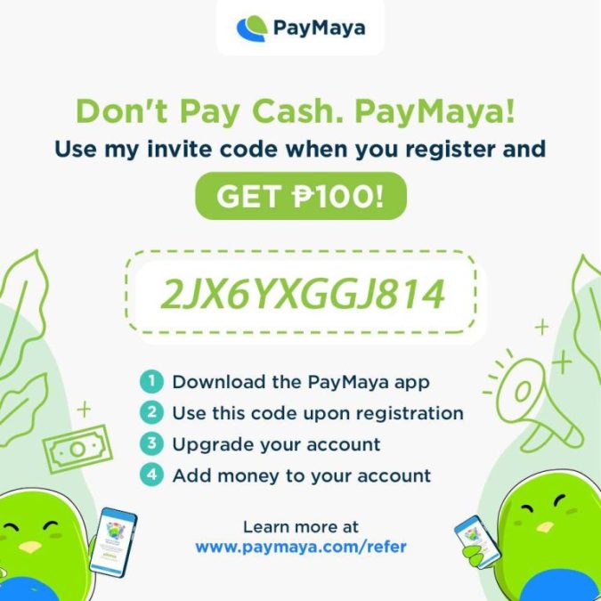 PayMaya PHP100 Referral