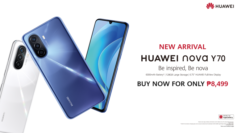 HUAWEI nova Y70 is Now Available for only ₱8,499
