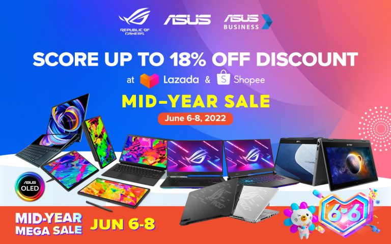 Up to ₱18k Off on Select ASUS and ROG laptops this 6.6 Mid-Year Sale