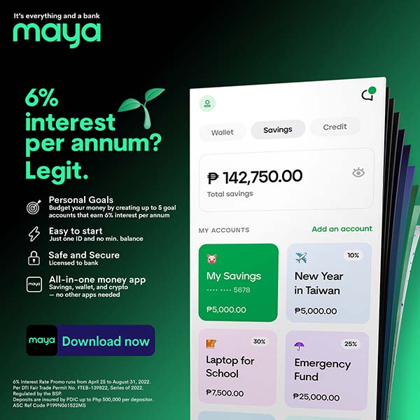 6% Interest Rate with Personal Goals Savings on Maya
