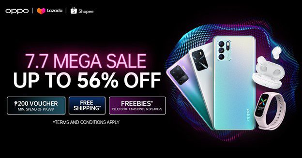 Get up to 56% Off on devices on the OPPO 7.7 Sale