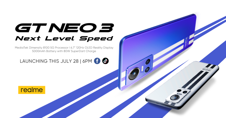 realme GT Neo 3 to be Launch in the Philippines on July 28, 2022
