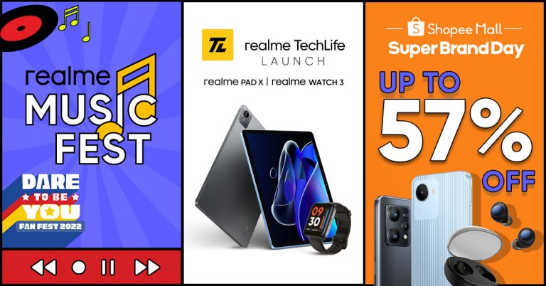 Get up to 57% Off on the realme Shopee Super Brand Day Sale