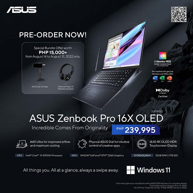 Zenbook Pro 16X OLED pre-order