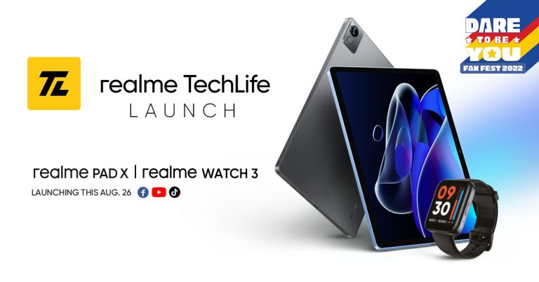 realme Pad X and realme Watch 3 to be Launched August 26, 2022