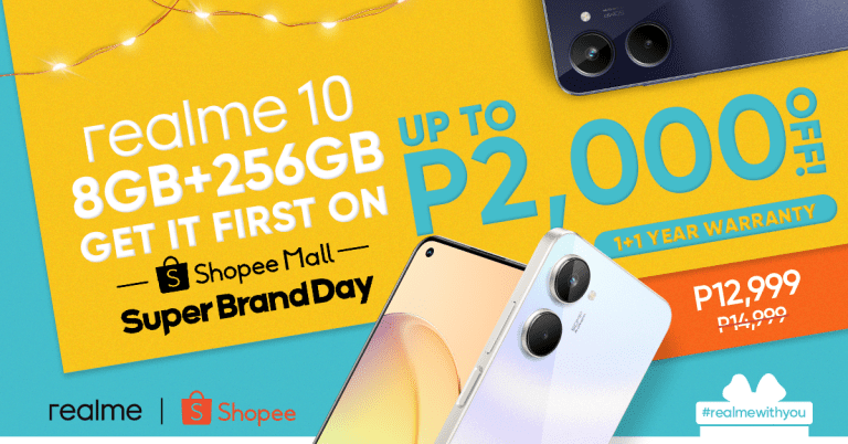 realme 10 8GB+256GB Debuts on Shopee Super Brand Day