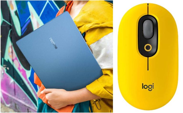 realme Book i5 with Logitech wireless Pop Mouse