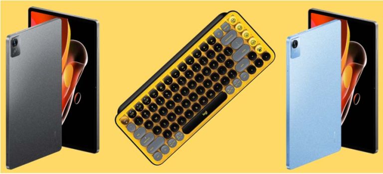 realme Pad X 5G with Logitech wireless Pop Keys