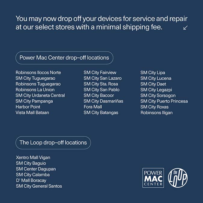 Power Mac Center Retail Drop-Off Branches