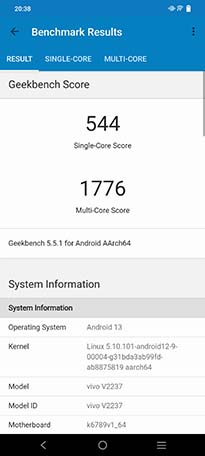 vivo V27e Geekbench 1