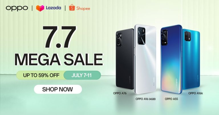 Get up to 59% Off on the OPPO 7.7 Mega Sale