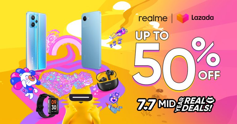 Up to 50% Off on realme Devices on the Lazada 7.7 Mid-Year Sale