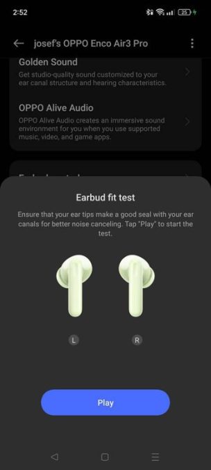 Earbud Fit Test