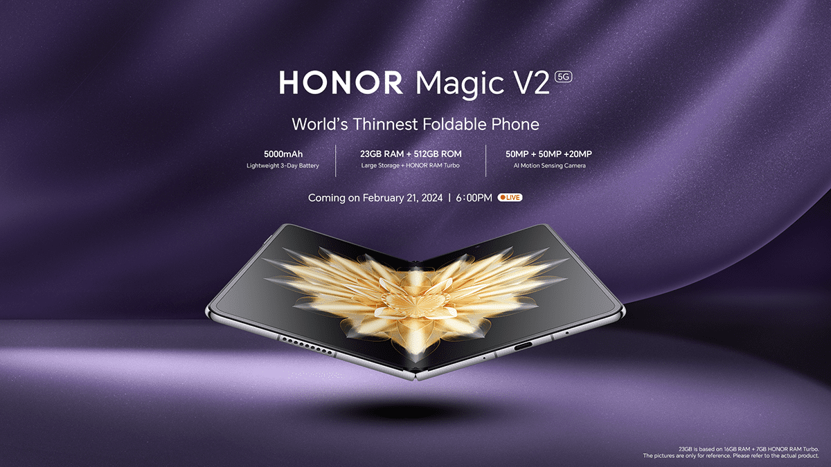Thinnest Foldable Phone HONOR Magic V2 is Coming to PH
