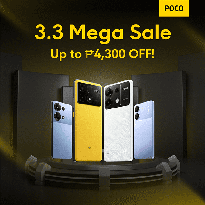 Up to PHP 4,300 Off on the POCO 3.3 Mega Sale