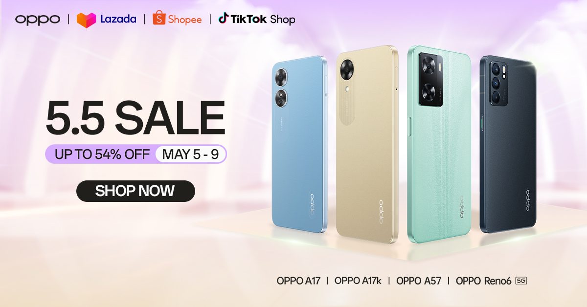 Get up to 54% Discount on Devices on the OPPO 5.5 Sale