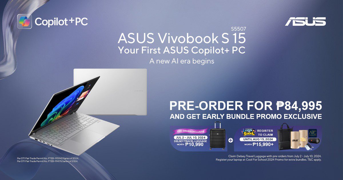 ASUS Vivobook S 15 Copilot+ PC Pre-Order