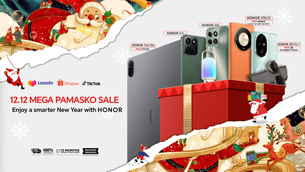 Up to 80% Off on the HONOR 12.12 Mega Pamasko Sale