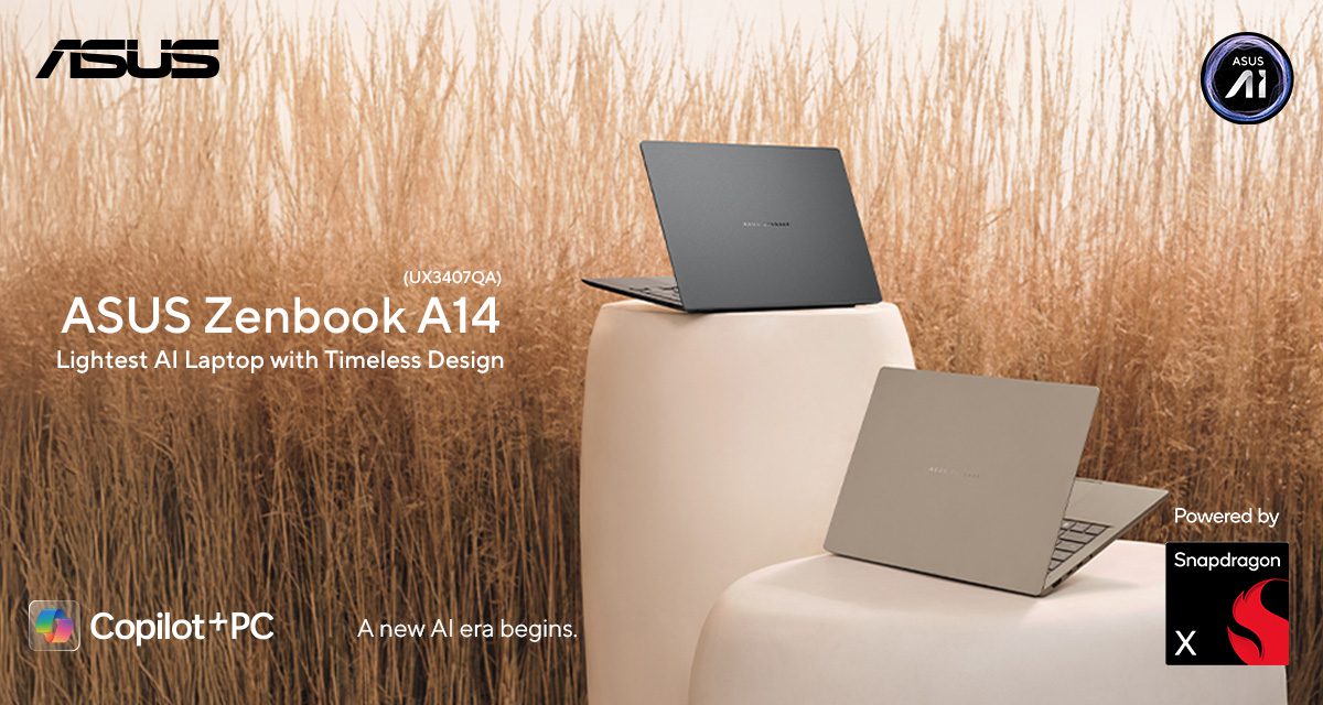 The Lightest ASUS Zenbook A14 AI Laptop Now in the Philippines