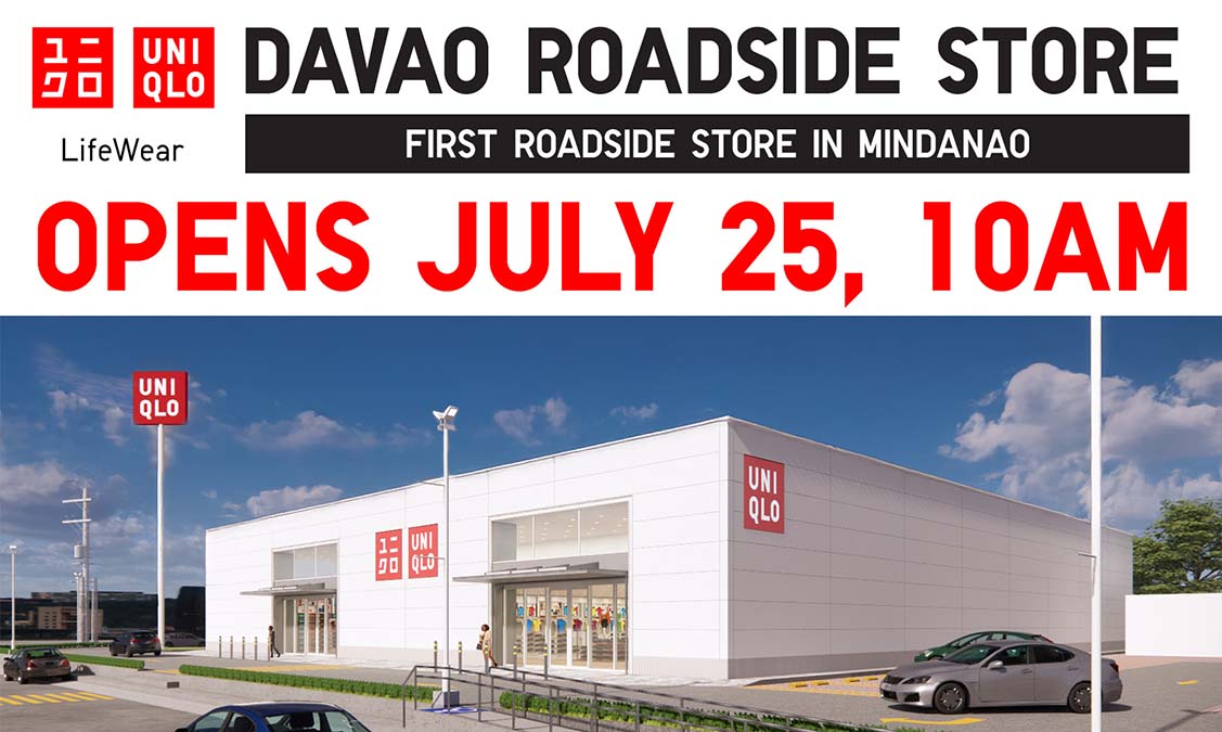 First in Mindanao, UNIQLO Davao Roadside Store Opens July 25