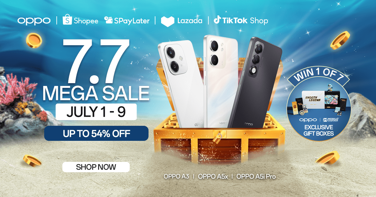 Kickstart your Holiday Shopping with the OPPO 7.7 Mega Sale