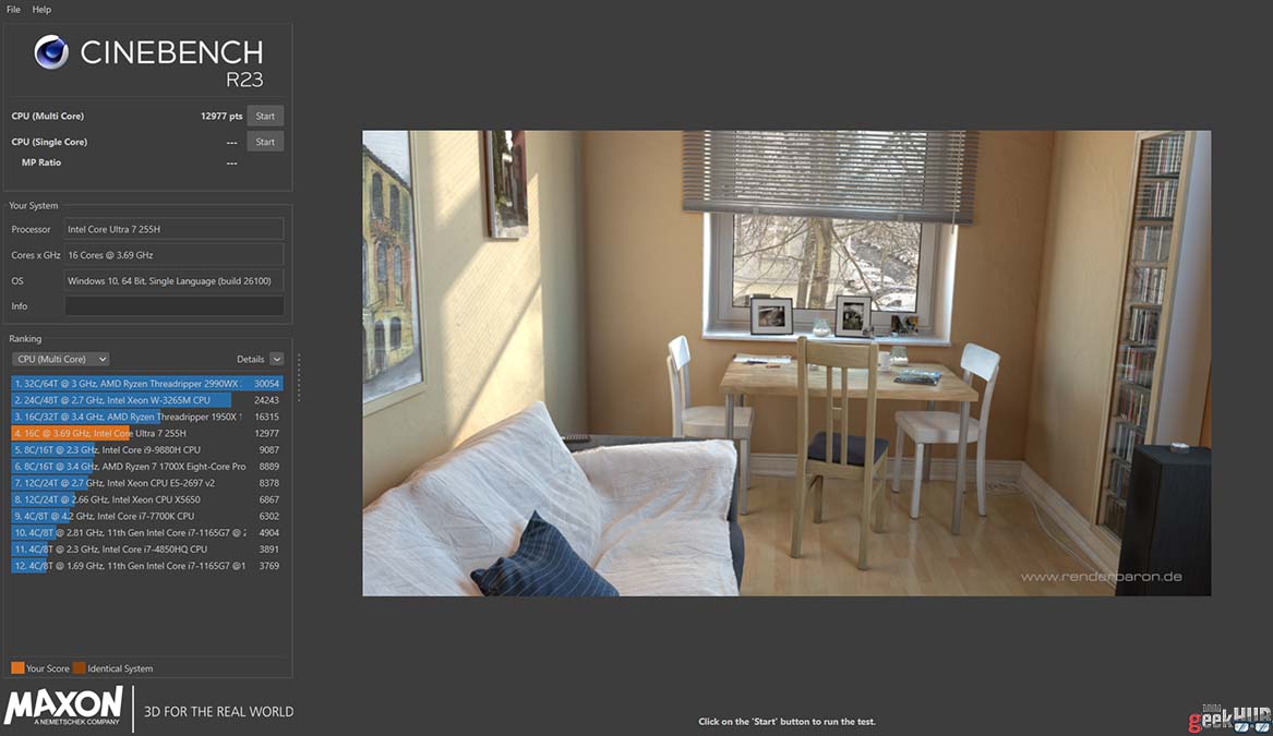 Vivobook S16 S3607C Cinebench Multi Core