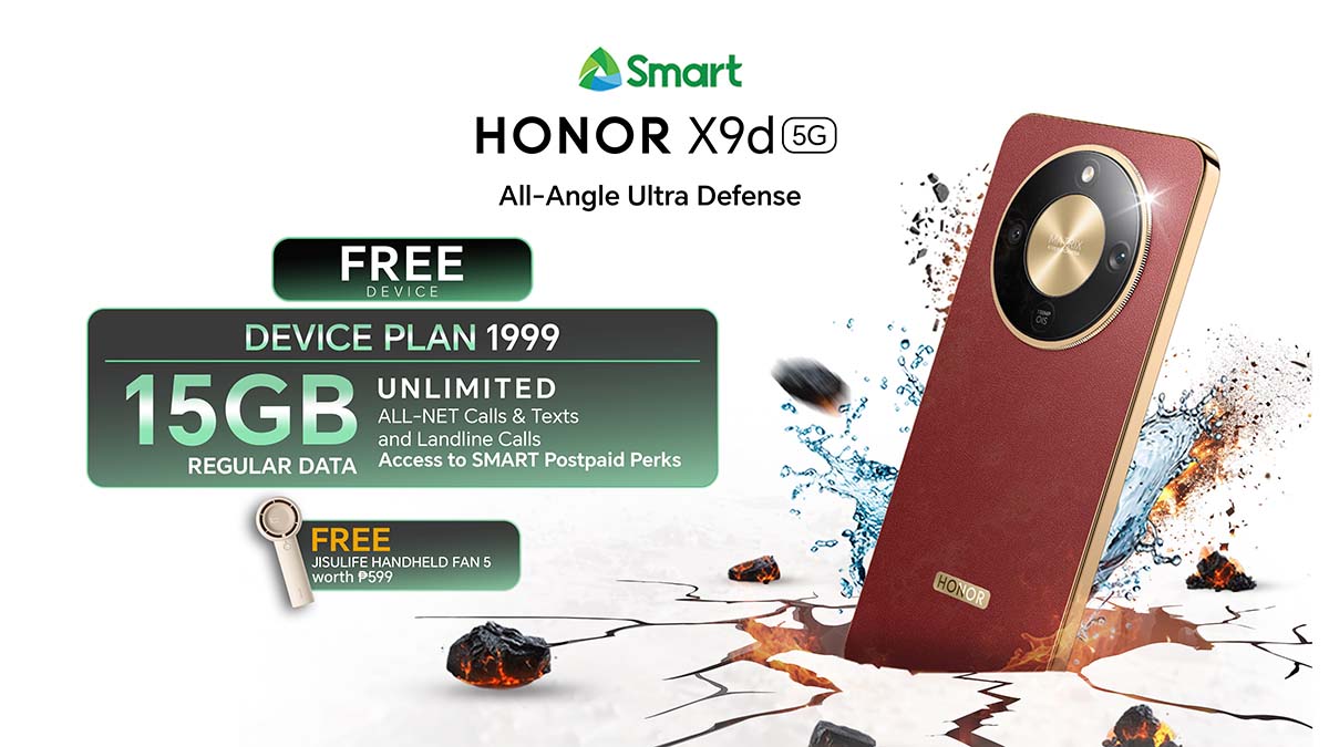 HONOR X9d 5G with Zero Cash Out on Smart Postpaid Plan 1999