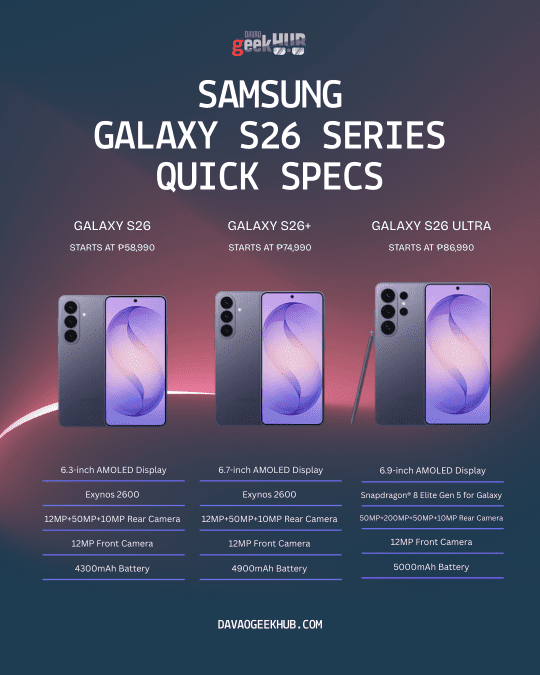 Samsung Galaxy S26 Series Specs