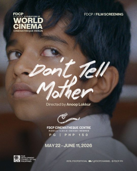 Cinematheque Centre Davao Cinema Schedule May 22 - June 11, 2026 World Cinema Rerun 8