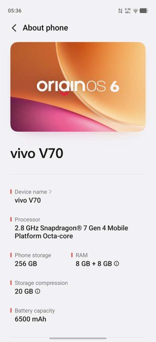 origin os 6 - v70 5g