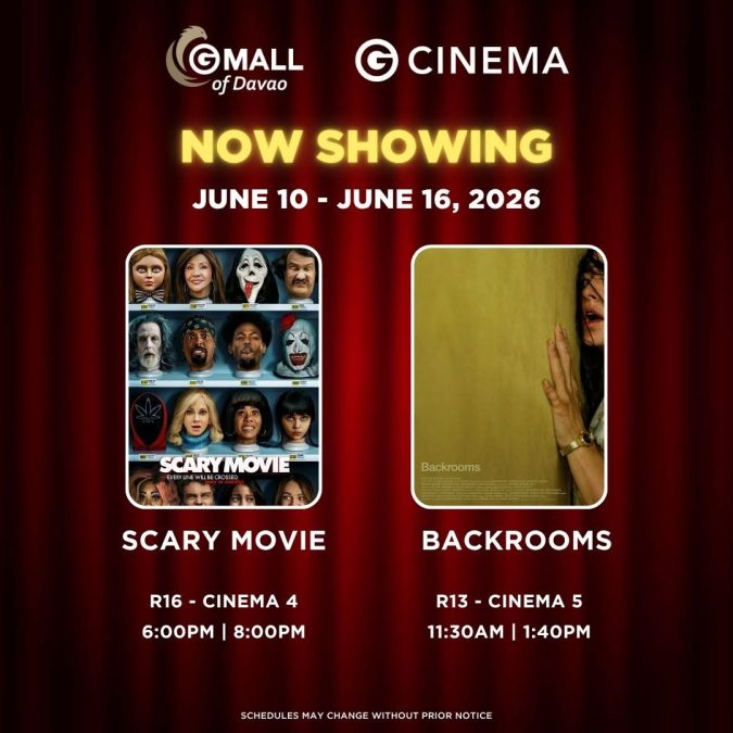 Gaisano Mall of Davao Bajada Cinema Schedule June 10 - 16, 2026 2