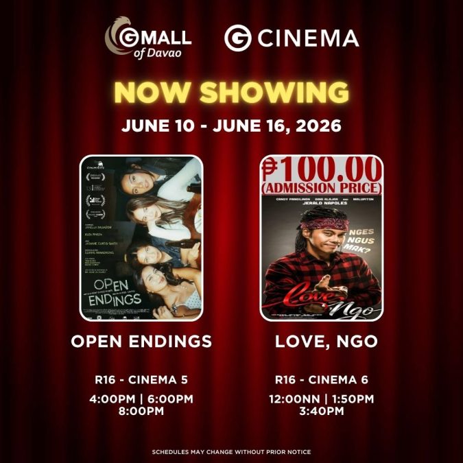 Gaisano Mall of Davao Bajada Cinema Schedule June 10 - 16, 2026 3