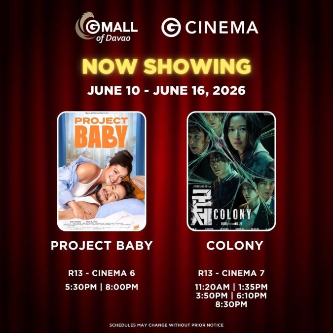 Gaisano Mall of Davao Bajada Cinema Schedule June 10 - 16, 2026 4